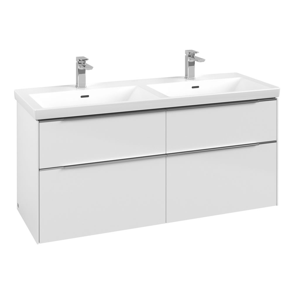 Cutout image of Villeroy & Boch Subway 3.0 White 1300mm Wall-Hung Basin Vanity Unit